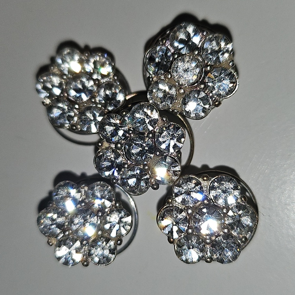 Elegant Silver Crystal Hair Twist-Ins